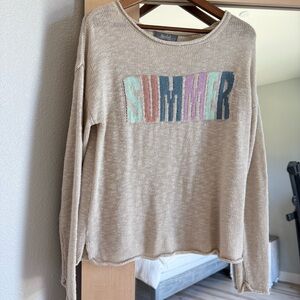 Beige 'Summer' Knit Top